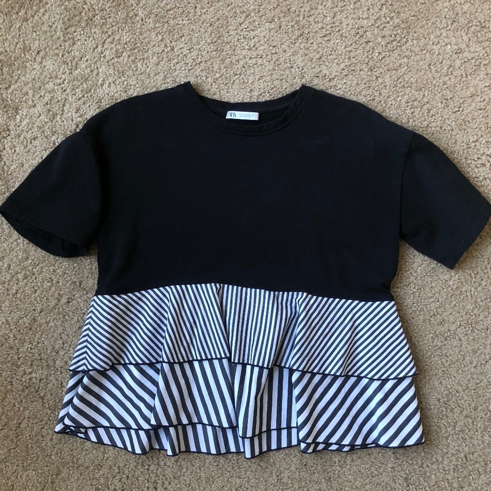 Zara Black Blouse Size S
